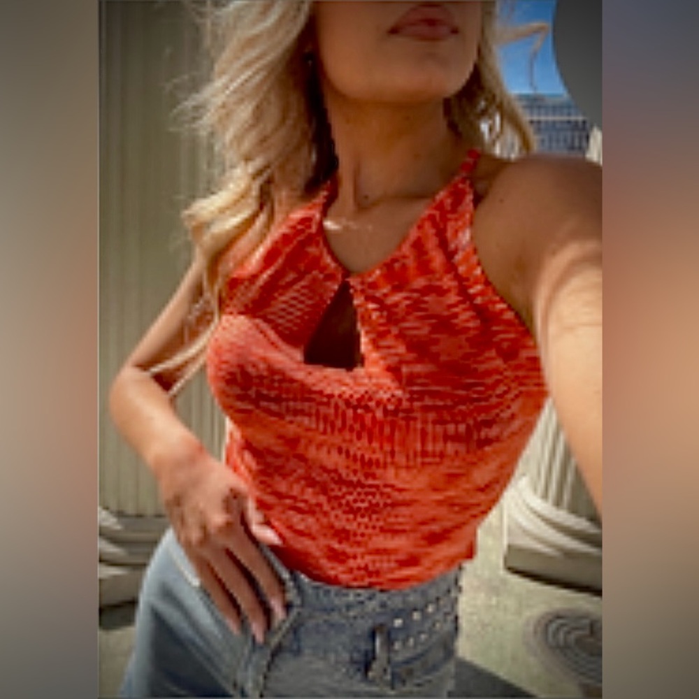 Vibrant Orange Women's Halter